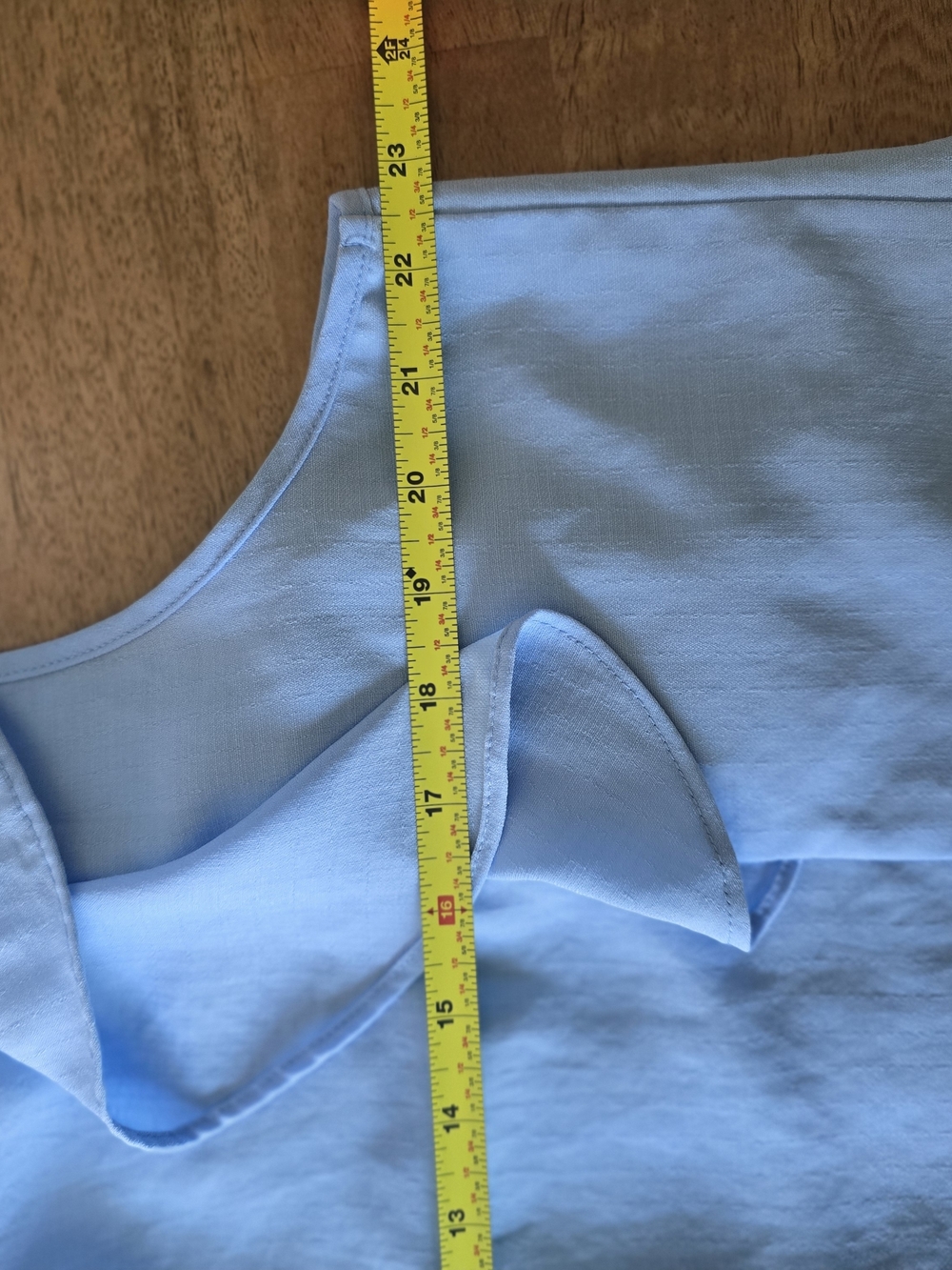 Grace Karin Sky Blue Ruffle Pintuck Sleeveless Top - Picture 4 of 4
